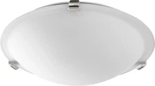 Quorum International 3000-121 Satin 2 Light 12"W Flush Mount Bowl - Nickel