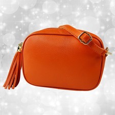 Toscanto torba skórzana torba na ramię pomarańczowa OTT811UO