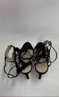 BCBGeneration Chiko Black Scalloped Strappy Lace Up Heel Sandals Women's Size 9 — photo 4