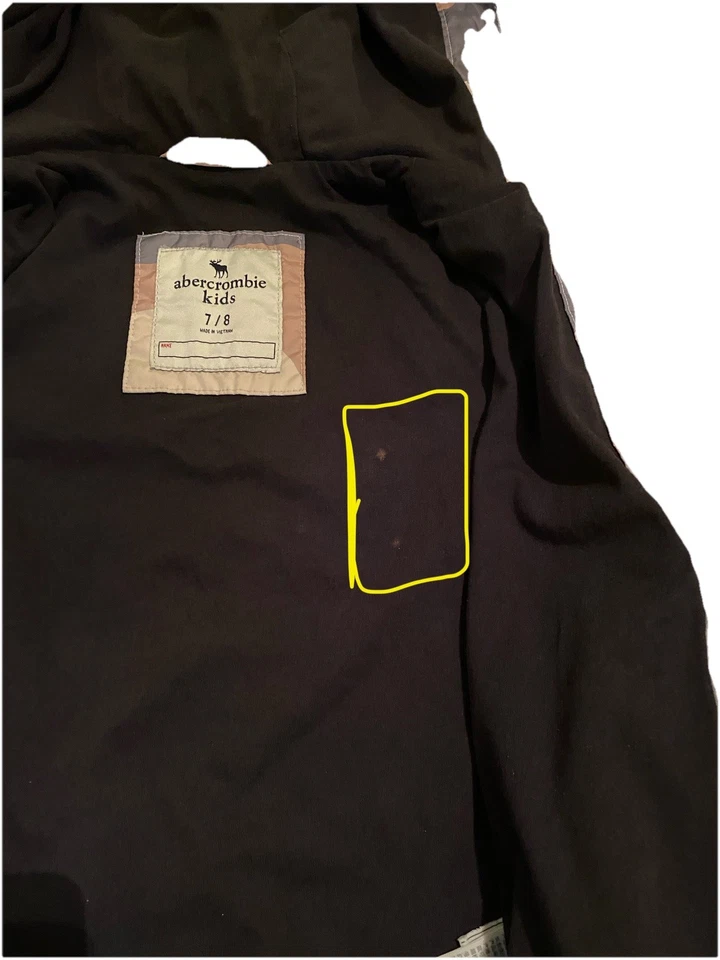Chaqueta Abercrombie Niños 7/8 Niños Niño Camuflada Con Capucha Cremallera Completa Foto 3 de 4