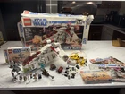 LEGO Star Wars Republic Attack Gunship 7676 & Clone Walker 8014 w/ Boxes, Manual