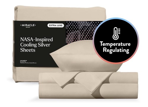 Luxe Self-Cooling Self-Cleaning Sheet Set Queen Beige