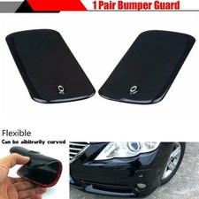 2Pcs Car Front Rear Bumper Edge Corner Guard Protector Black Rubber Anti-scratch