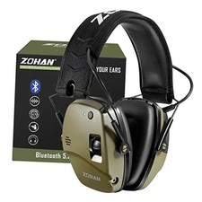 035 6.0 Shooting Ear Protection Earmuff, Active Noise Bluetooth Green