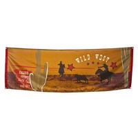 Wilder Westen Western Dekoration Cowboy Indianer Banner Fahne