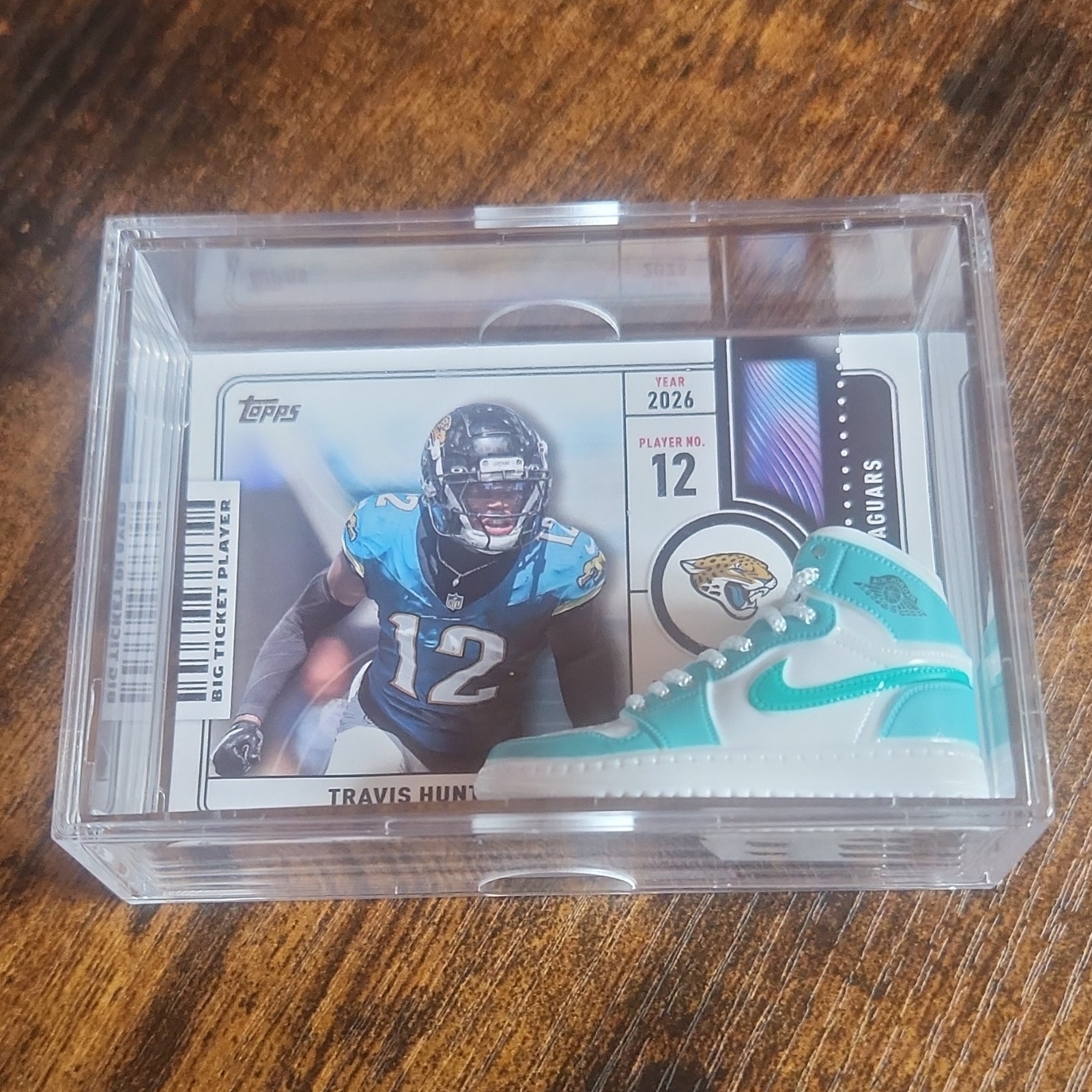 Travis Hunter 1/1 Shadow Box Topps 2026 ADMIT ONE Big Ticket Player Jaguars