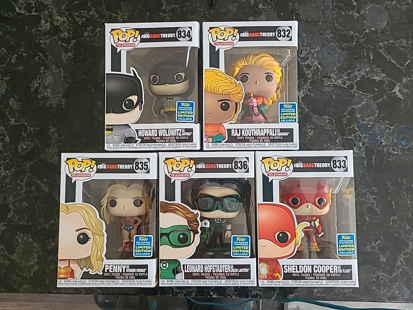 Funko Pop! The Big Bang Theory DC Heroes Summer 2019 Set 832