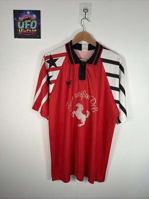 Vintage 80s Erima Template Football Shirt XL German Team Player Issue Horse
