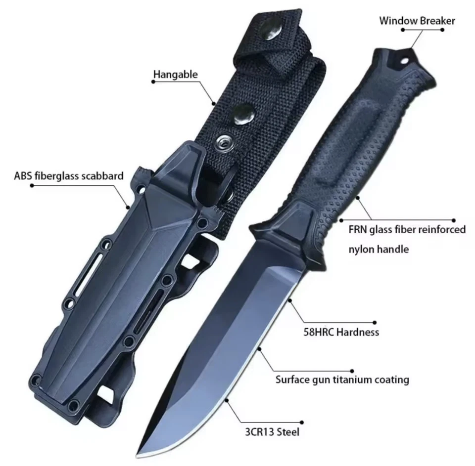 Gerber StrongArm 8.4 英寸固定刀黑色带锯齿边 — 第 2/4 张图片