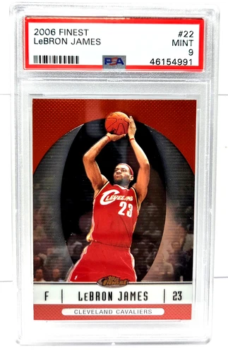 2006 Topps Finest LeBRON JAMES Basketball Card PSA 9 MINT