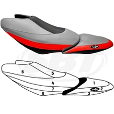 Custom Yamaha 2002-08 FX, FX 140, FX HO FX140 Waverunner Seat Cover Blacktip 