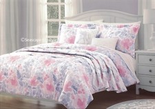 5-pc FLORAL UNICORNS Twin Comforter Set ENVOGUE KIDS Lavender Purple Pink