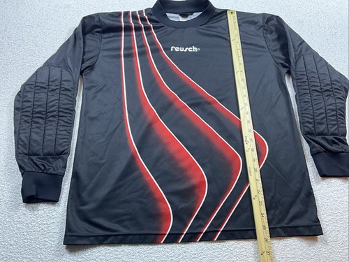 Reusch Long Sleeve Goalkeeper Jersey Men S Black 100% Polyester Padded Elbows - Bild 3 von 7