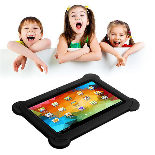 Case for 7 inch Tablet, Kids Soft Silicone Adjustable Stand Cover - Picture 1 of 9