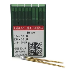 10 Groz-Beckert 134-35LR, DPX35LR Gebedur Titanium Leather Sewing Needles