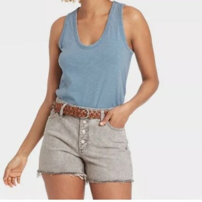 Three (3) Universal Thread  ~ X-Small ~ Big Sur Blue ~ 100% Cotton ~ Tank Tops 