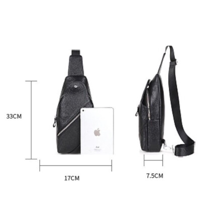 Genuine Leather Sling Bag Hiking Backpack Crossbody Daypack Amazon.com | Genuine Leather Sling Bag Casual Shoulder  main image 2