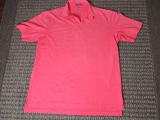 Peter Millar Mens Shirt Large Pink Summer Comfort Golf Soft Stretch Wick Casual