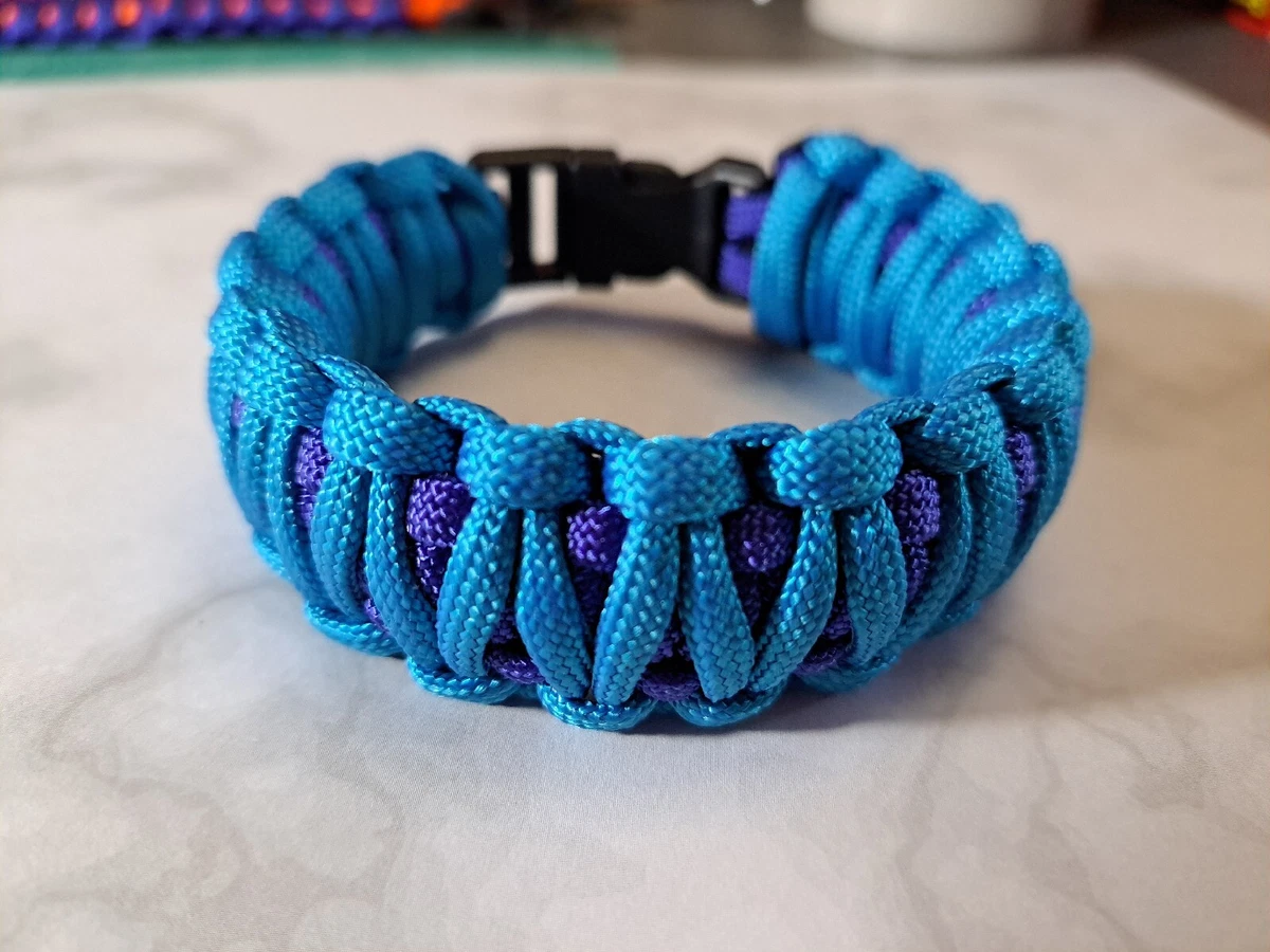 Paracord Bracelet Double King Cobra Survival Blue Blue eBay