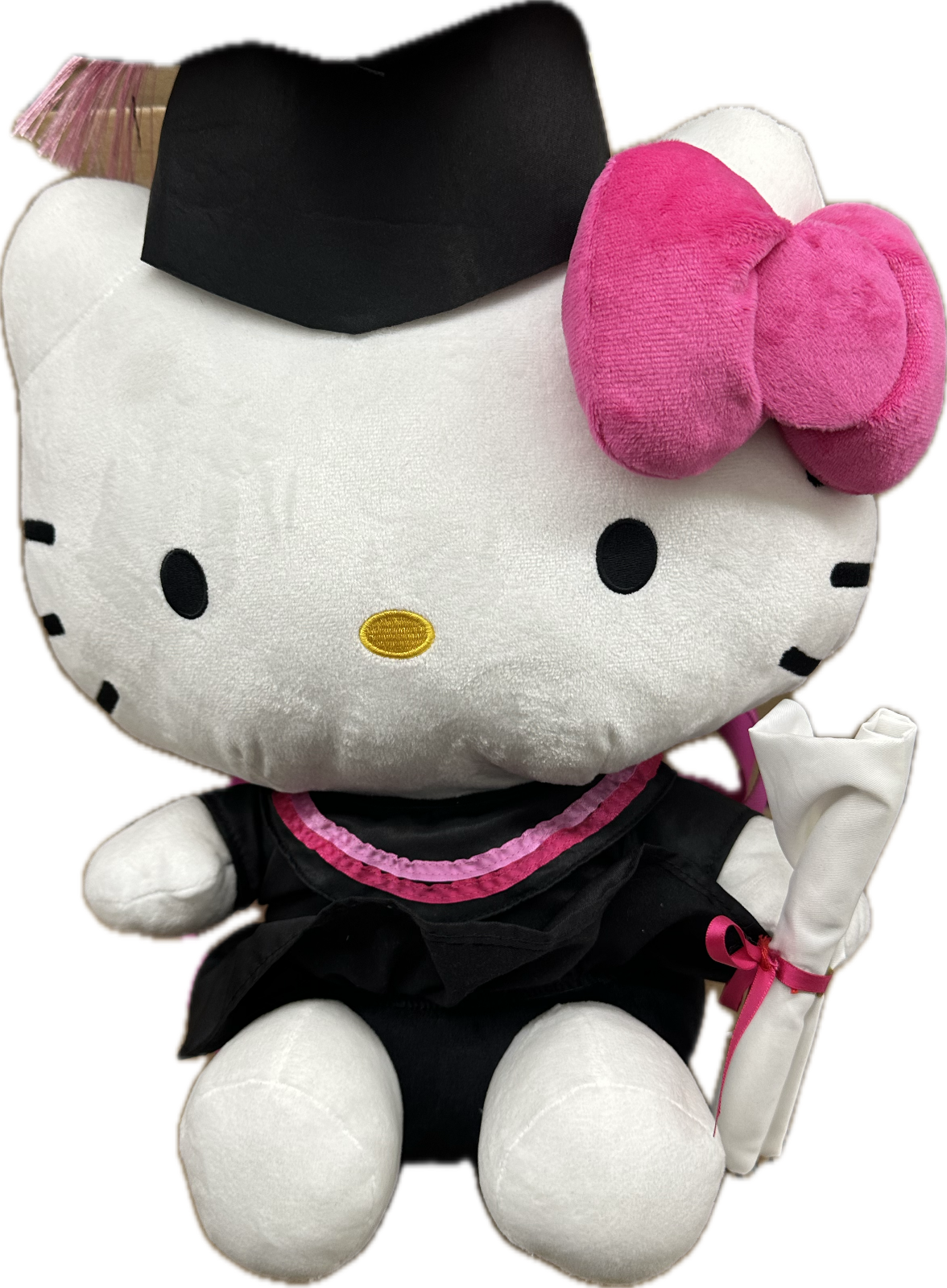 Hello Kitty Graduation Plush Backpack with Robe Dress 17 Inch  