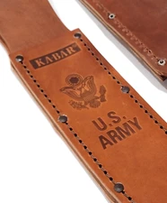 KA-BAR USA KB1220 Brown Leather Replacement Sheath US Army Fits Knife 7" Blade