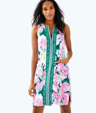 Sale! Lilly Pulitzer CARLOTTA SHIFT DRESS Tidal Wave Pans Garden $218 SIZE 4