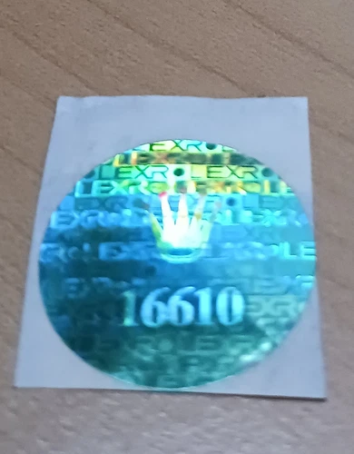 Rolex Vintage Caseback Stickers Badge Case Submariner 16610 RARE!!