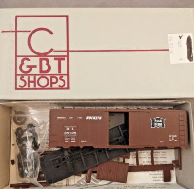 HO scale C&BT  Rock Island Flat panel roof Box Car kit Vintage