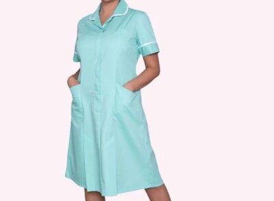 Damen Kleid Krankenschwestern Uniform Krankenschwester Salon Schönheit Medizin Zahnmedizin UK16,20