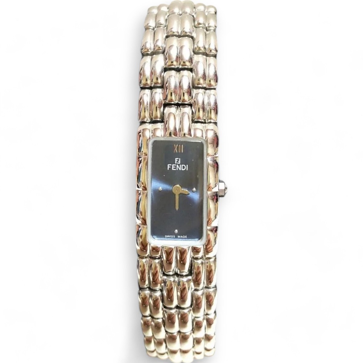 FENDI 660L Silver Blue Dial Quartz Women's Watch Unused w FENDI 660L Silver Blue Dial Quartz Women's Watch Unused w