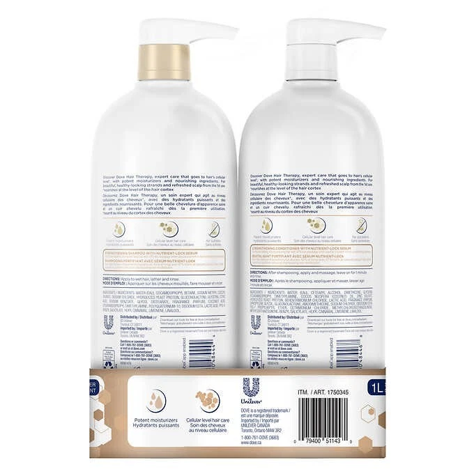Dove Hair Therapy Breakage Remedy Shampoo and Conditioner 1 L - Image 2 of 2