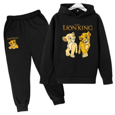 Disney Kinder Pyjama Simba Outfit Set Jungen Mädchen Winter Der König der Löwen