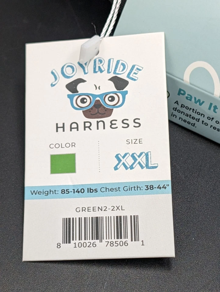 Joyride Dog Harness Size XXL Green NWT Mesh/EZ Grip Night Safety NoPull No Choke - Image 4 of 4