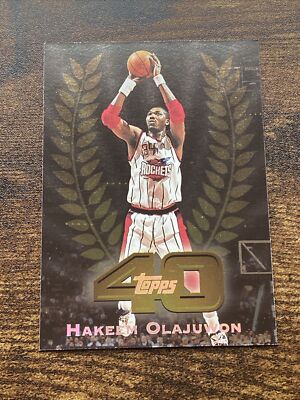 1997-98 Topps Chrome 40 Hakeem Olajuwon Houston Rockets #T40-38 D4135*