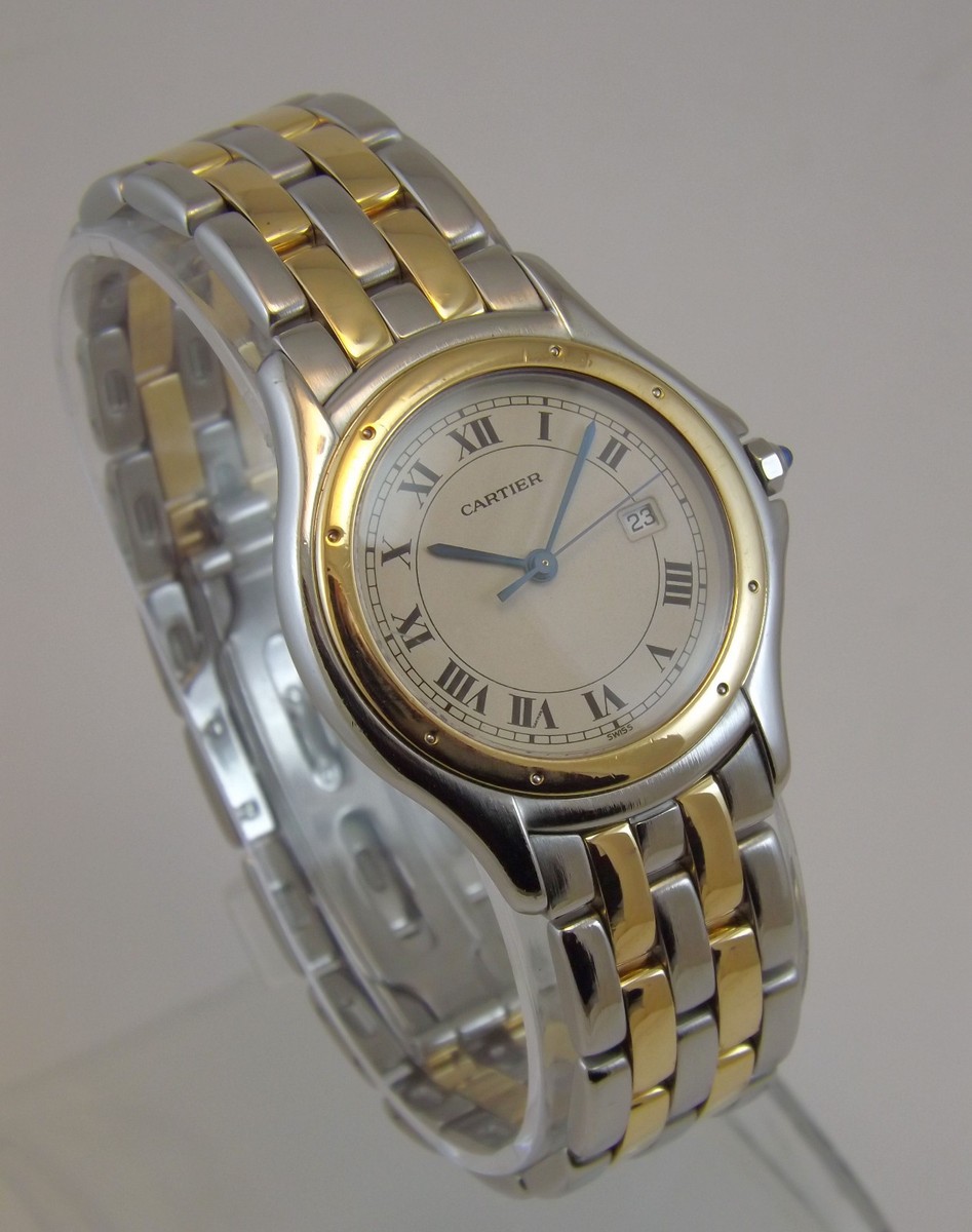 CARTIER PANTHERE COUGUAR OROLOGIO ORO ACCIAIO REF 187904 WATCH