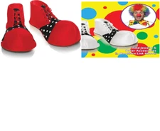 Oversized Red or White Clown Adult Costume Shoes Halloween Adult One Size