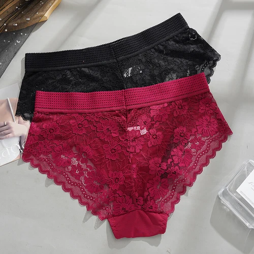 5 Pack Lot Womens Sexy Panties Lingeries High Waist Lace Underwear Thongs Brief - Picture 6 of 17