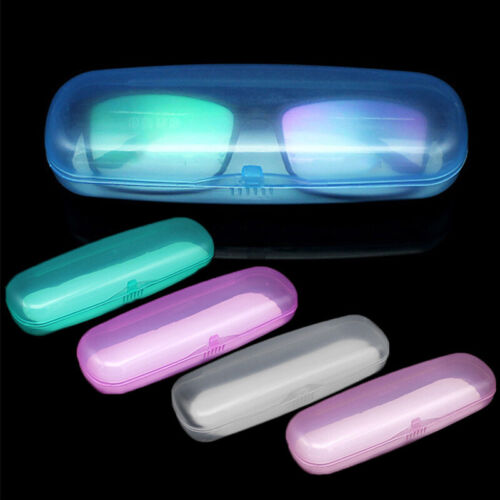 Eye Glasses Case Box Portable Clear Transparent Shell Sunglasses Hard Protector - Picture 1 of 18