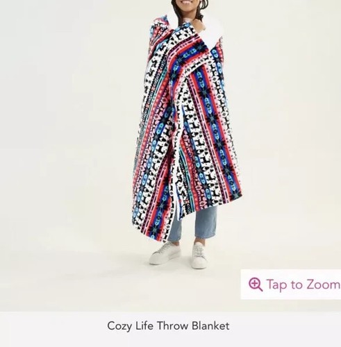 Vera Bradley Fleece Cozy Life Throw Blanket 72x50 Nordic Stripe Multi NWT SEALED - Picture 9 of 9
