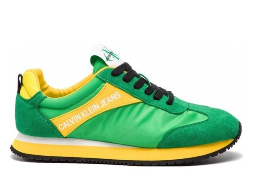 Scarpa low top lace up nylon mono nero da uomo - CALVIN KLEIN - Pavidas
