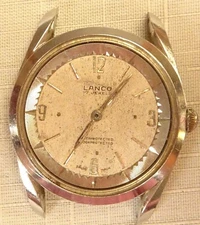 Lanco Wristwatch 17J Men's Swiss Parts or Repair Langendorf Watch Co.