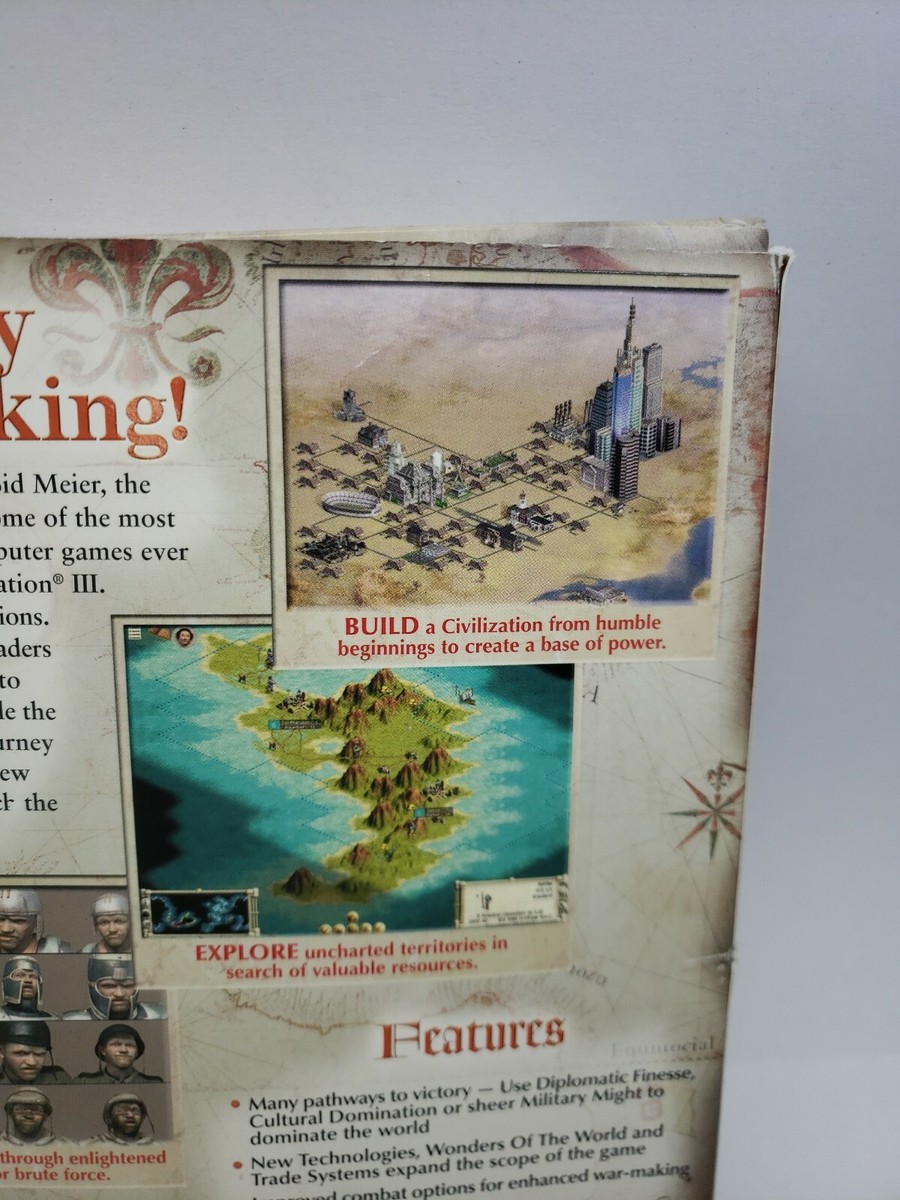Sid Meier's Civilization III Big Box Game and Manual Only Sid Meier's Civilization III Big Box Game and Manual Only