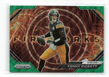 KENNY PICKETT #F-9 2023 PANINI PRIZM STEELERS GREEN WAVE FIREWORKS