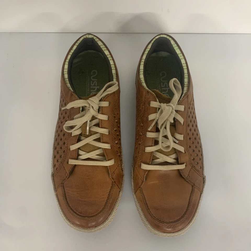 Zapatos con cordones Cushe Shumakers Mark para hombre 8 EE. UU. 41 UE cuero marrón tostado cómodos Foto 4 de 4
