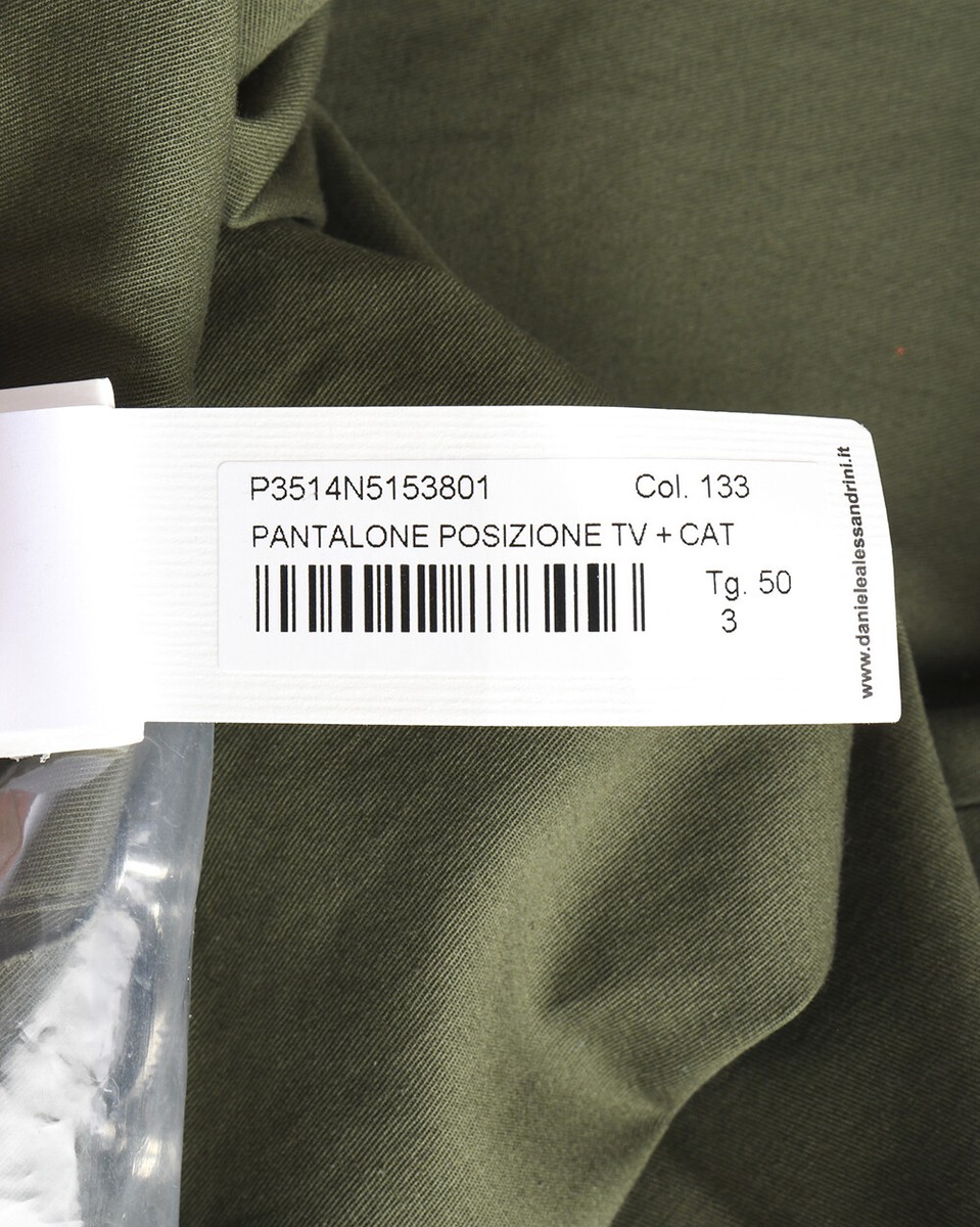 Pantalon Homme Daniele Alessandrini Vert - Taille 52 IT - Neuf Avec étiquettes - Coton