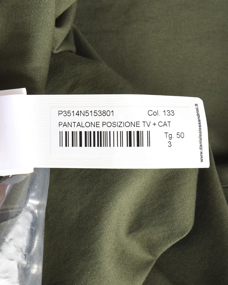 Pantaloni Daniele Alessandrini Jeans Trouser ITALY Uomo Verde P3514N5153801 133 - Изображение 2 из 4