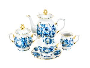 Dobrush Exquisite Porcelain 15 Pieces Blue Dream Tea And Coffee Set 15 Pcs Ebay