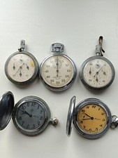 Set of pocket watches  stopwatches.Vintage USSR.Molniya.5 pieces