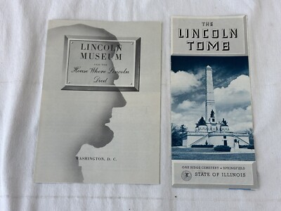 Vintage Brochures Springfield, Illinois Lincoln Tomb & museum Fords Theater 1961