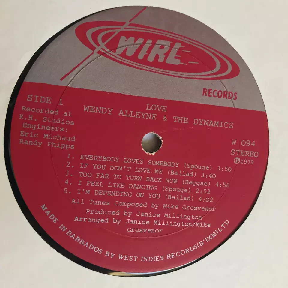 Wendy Allen and Dynamics - Love - Vinyl Album Barbados Reggae LP - Image 4 of 4